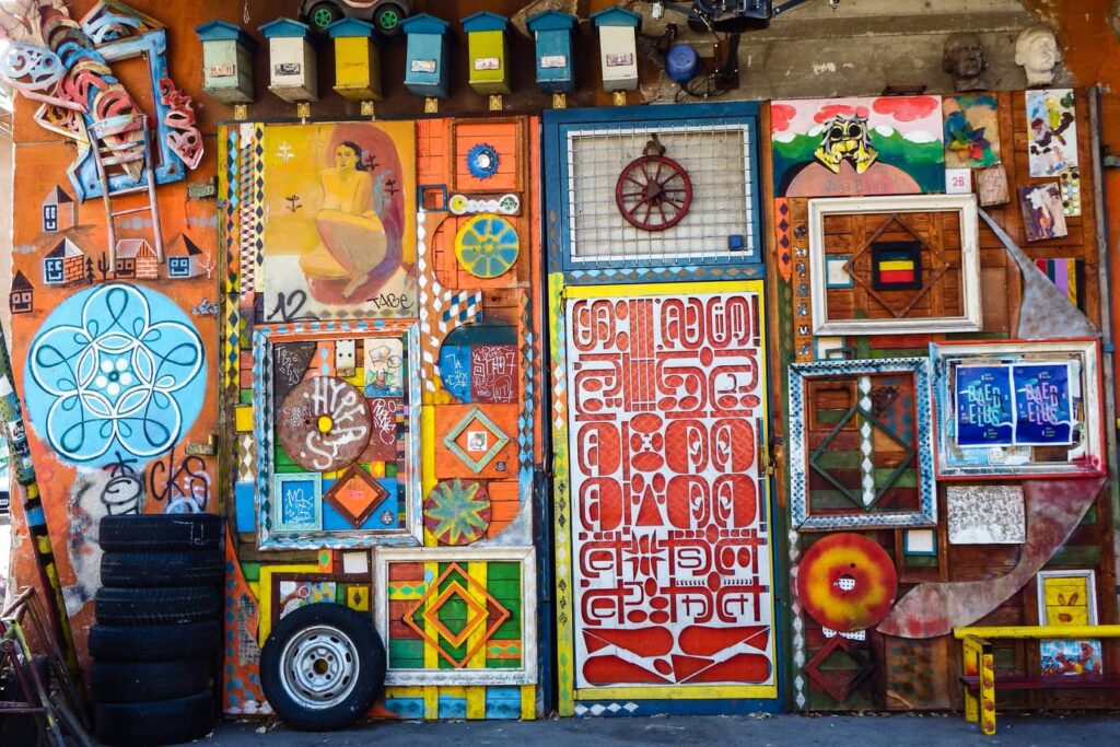 Vibrant street art in Metelkova