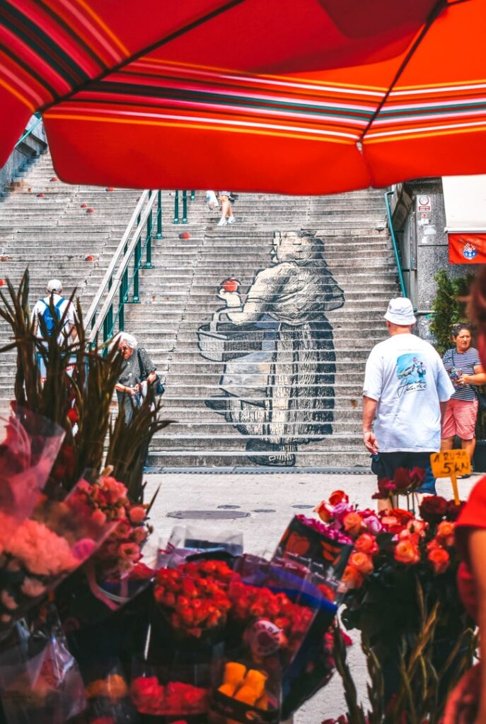 Stairs in Zagreb Market