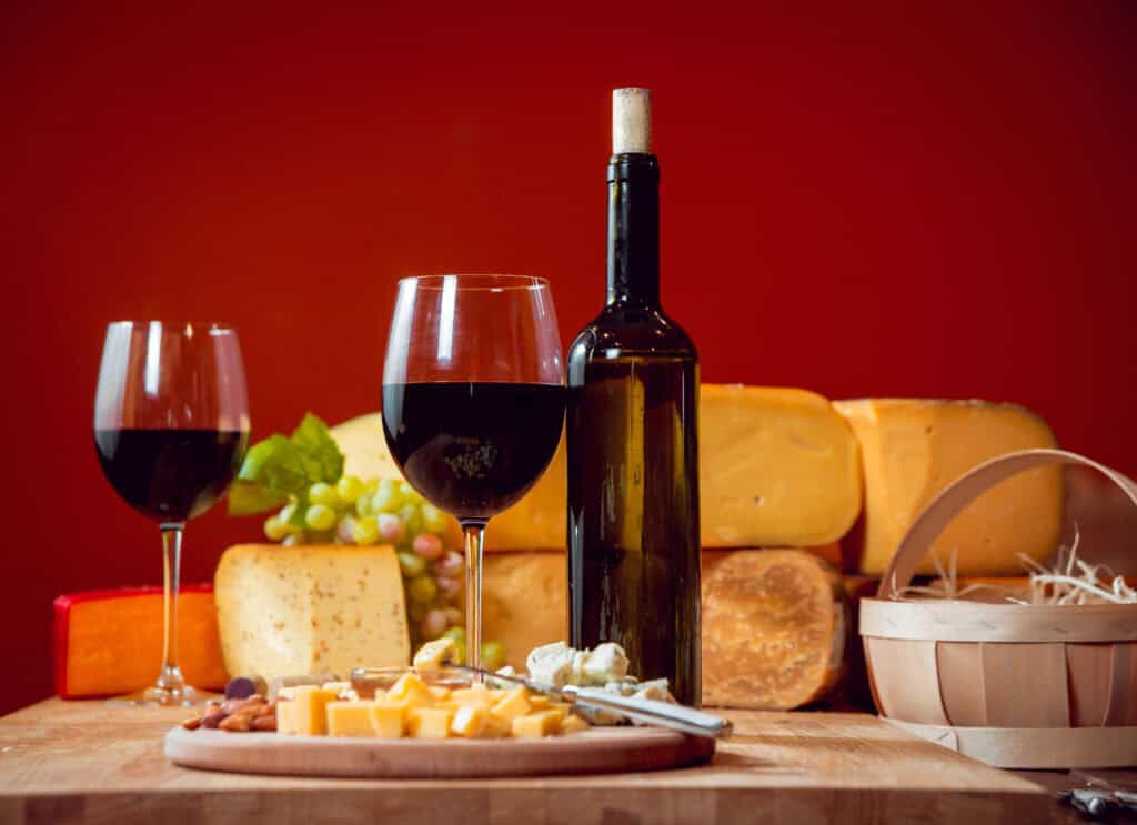 Cheese and wine