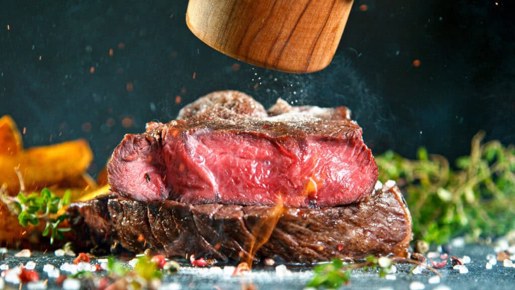 Steak and chips
