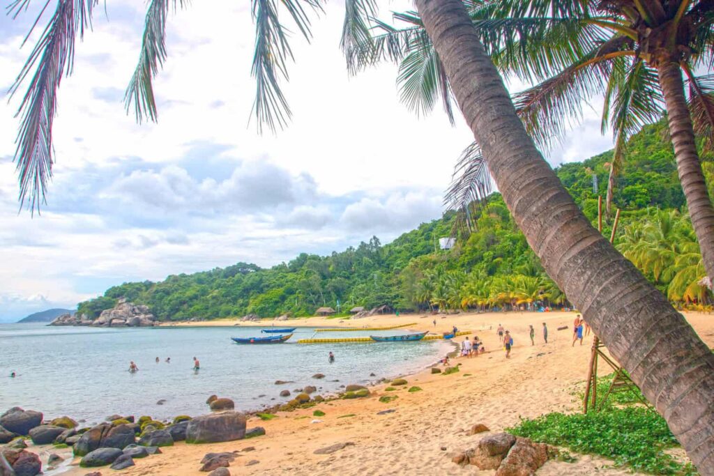 beach in the island of Cu Lao Cham, one of the Cham islands in Vietnam, biosphere reserve in the central Vietnam East Sea
