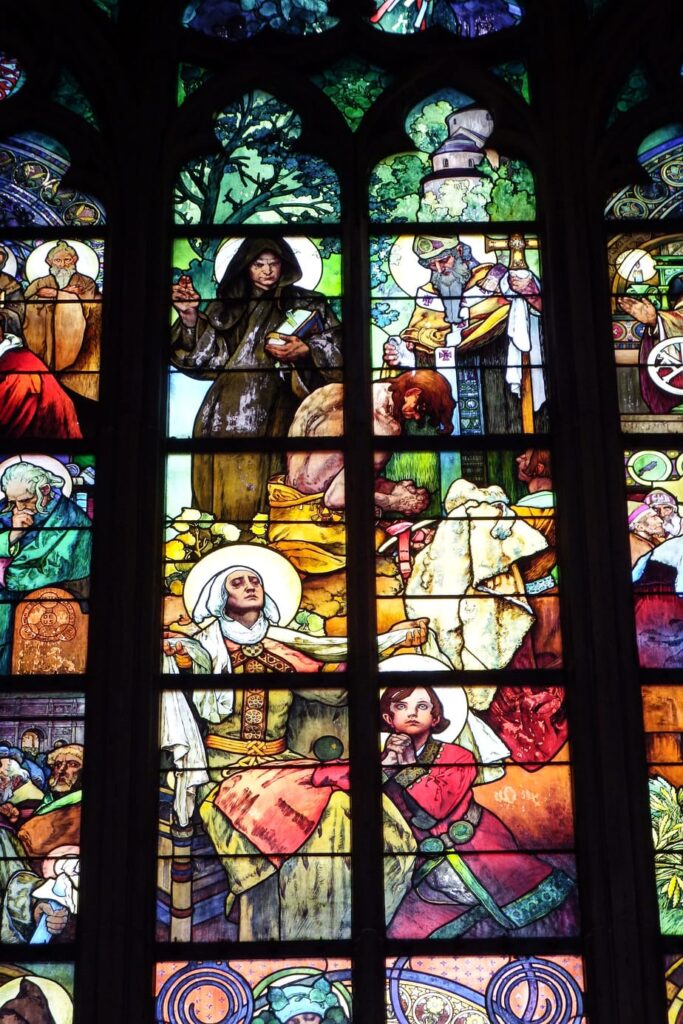 St, Vitus Prague stained glass window