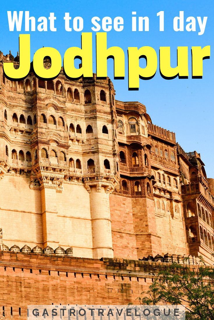 How to spend one day in Jodhpur - #india #rajasthan #jodhpur #whattodo #travel #fort #market #gardens #palace #blue #bluecity #wheretostay #zipline #flyingfox #jaswantthada #mehrangarth #gastrotravelogue