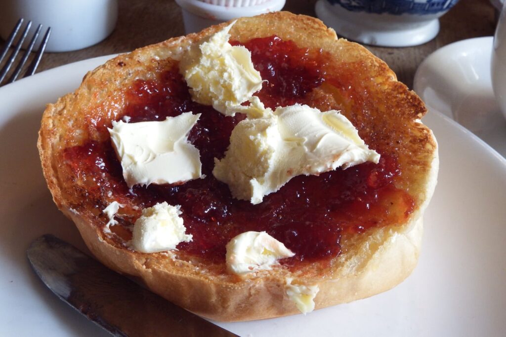 Traditional English food Bath buns