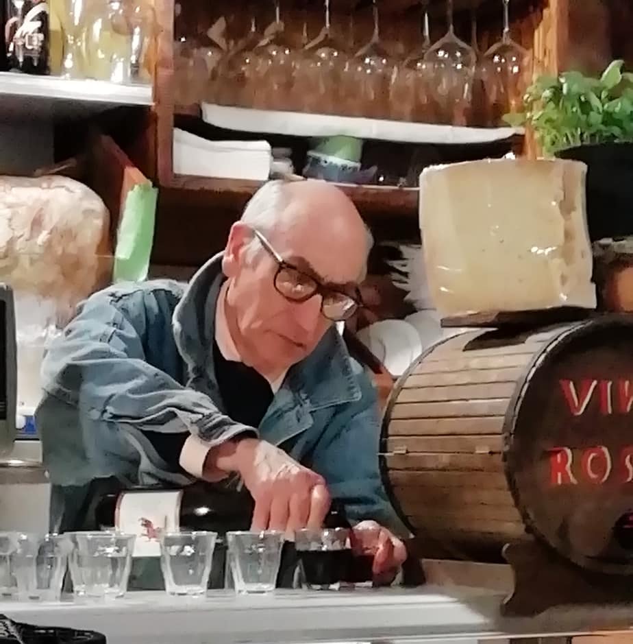 : Glass of Chianti wine served during the Urban Adventures Florence Foodies Walk in Florence, Italy