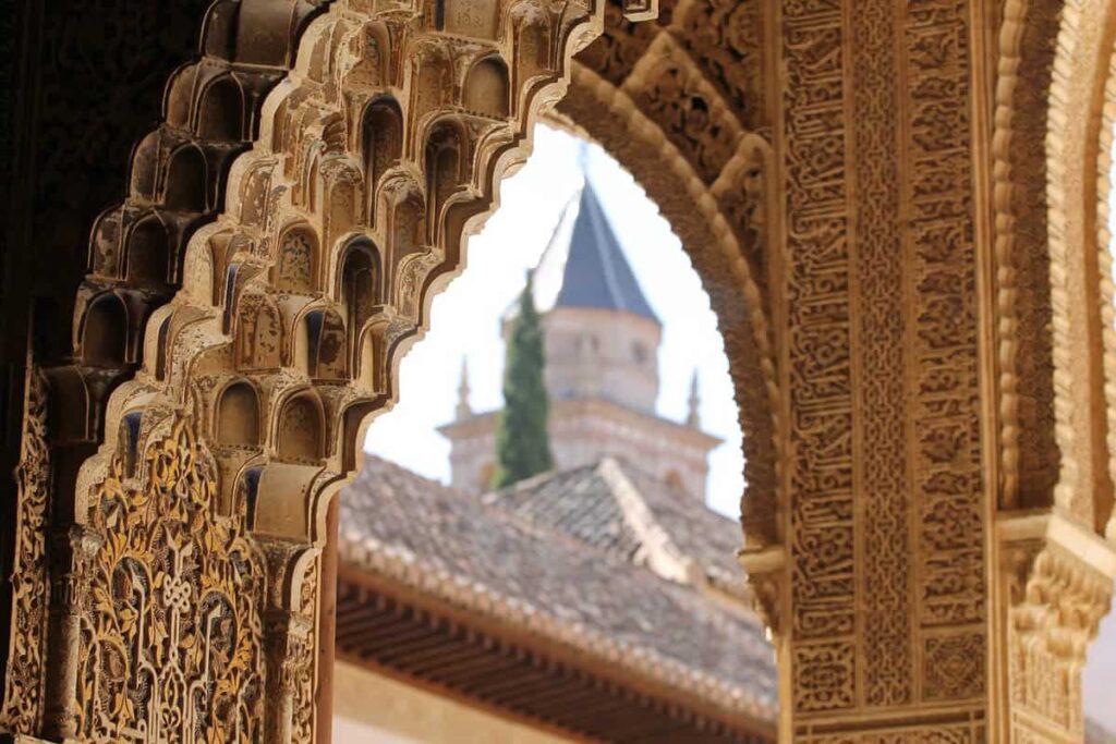 Detailed carving Alhambra Granada