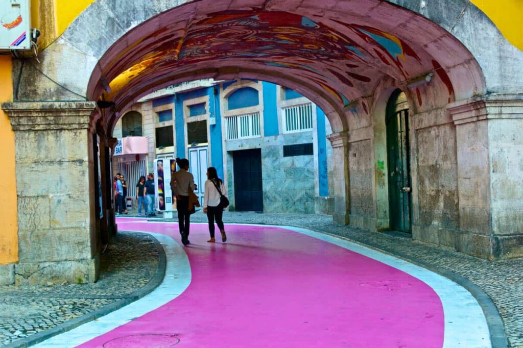Lisbon pink street