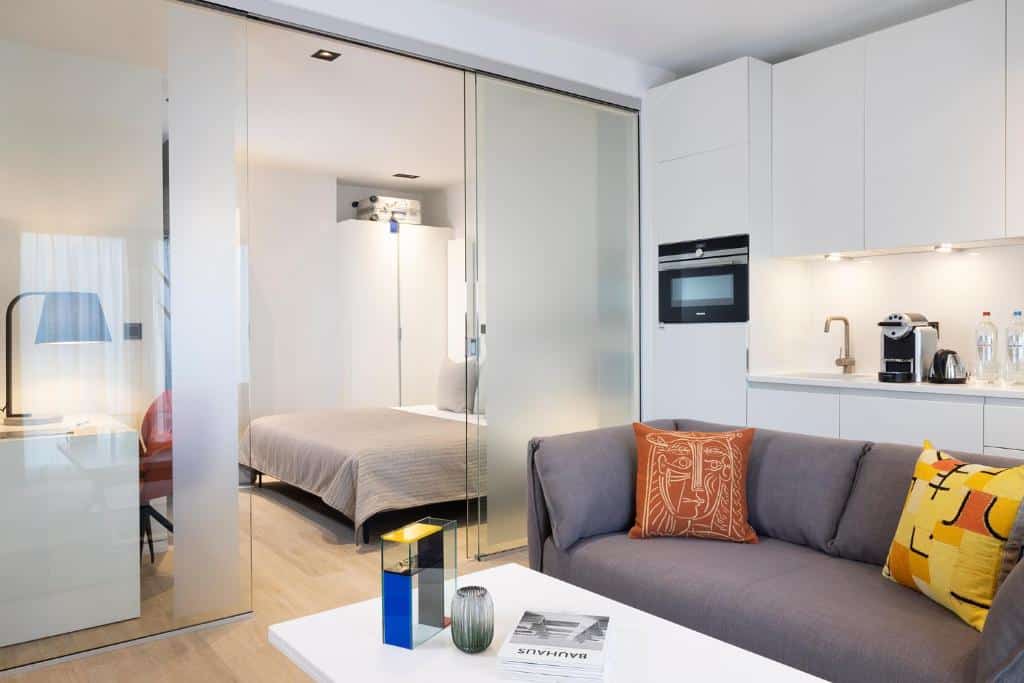 odern boutique-style room at L-Avenue Brussels near Ixelles nightlife