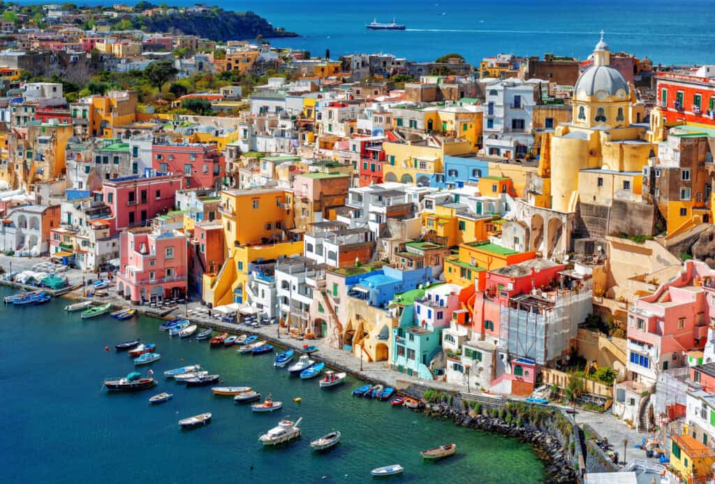 Colourful houses in Procida