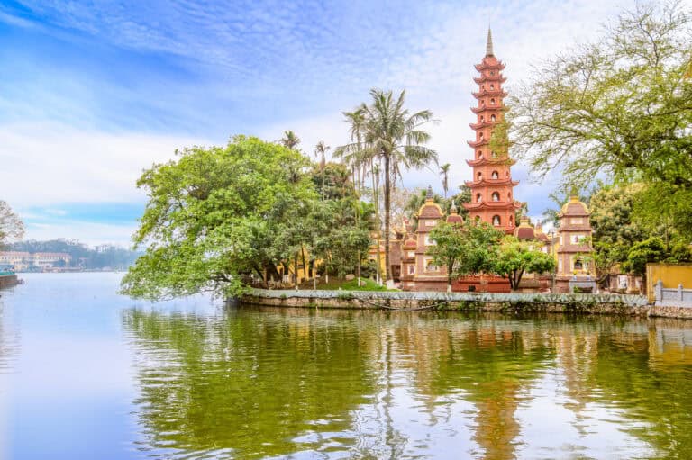 Tran Quoc Pagoda, 0n the edge of the lake Hanoi, Vietnam