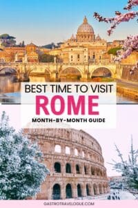Best time to visit Rome  pin