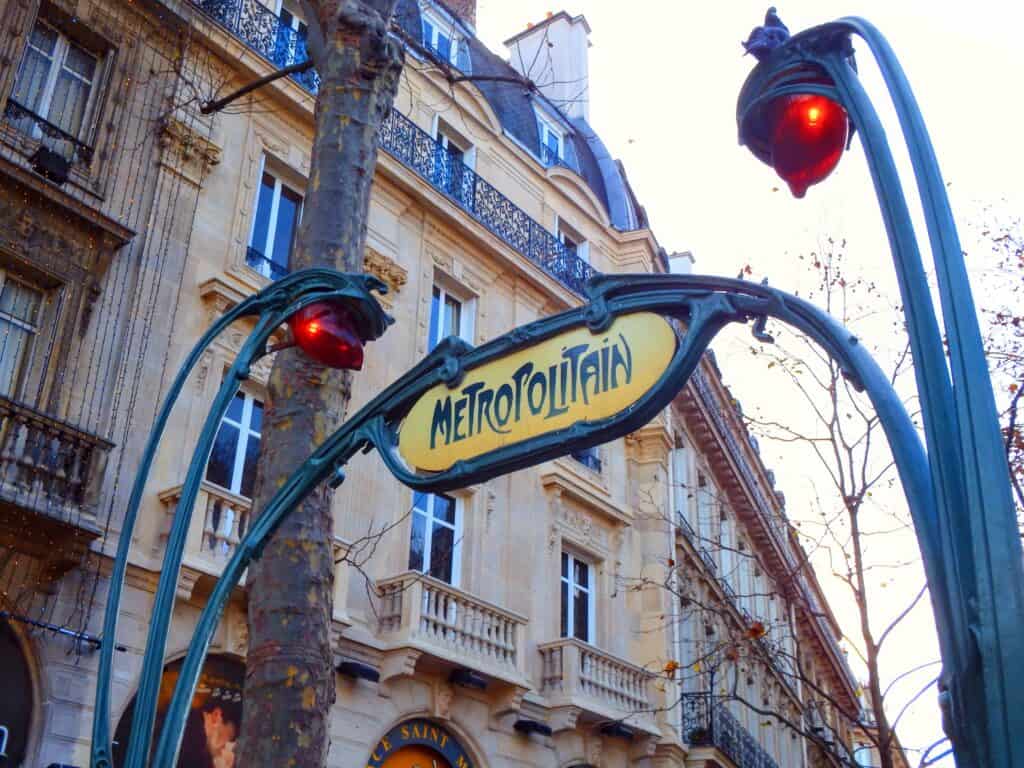 Vintage Paris Metro sign