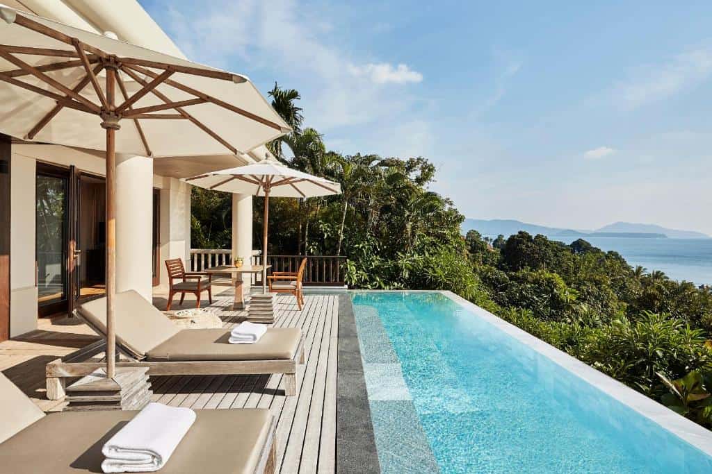 Trisara Phuket ocean-view infinity pool villa surrounded by tropical greenery on Phuket’s north-west coast