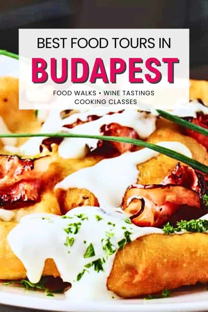 Best food tours in Budapest pin